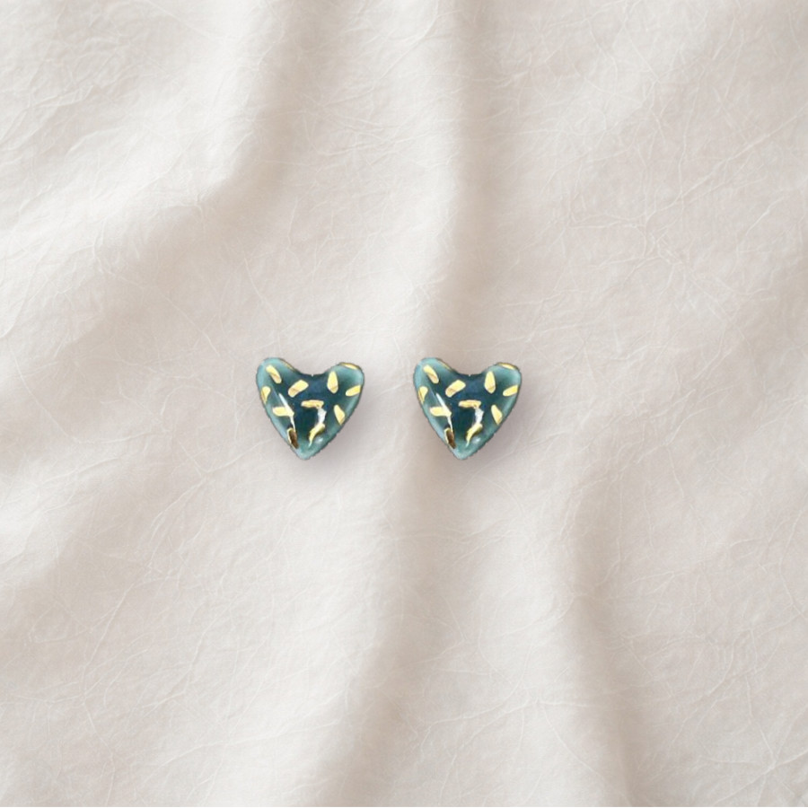 CUORI PEPITA VERDE SMERALDO - Collezione Joya