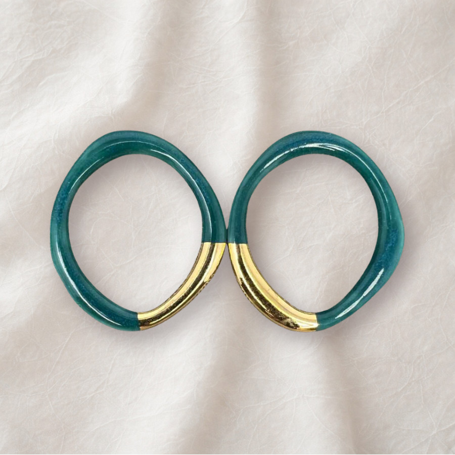 CERCHI GRANDI VERDE SMERALDO- Collezione Joya